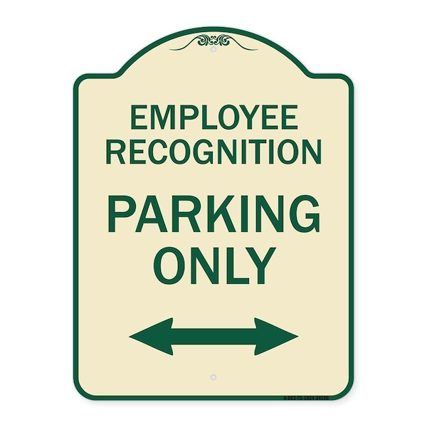 Employee Recognition Parking Only Heavy-Gauge Aluminum Architectural Sign, 24" x 18", TG-1824-24100